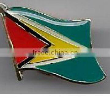 Custom top quality novelty gift Guyana Flag Lapel Pin