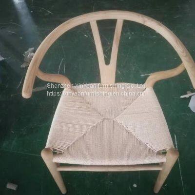 Beech Wood and Paper Cord Dining Chair Wishbone Chair Original Price Wishbone Chairs Walnut photo-4