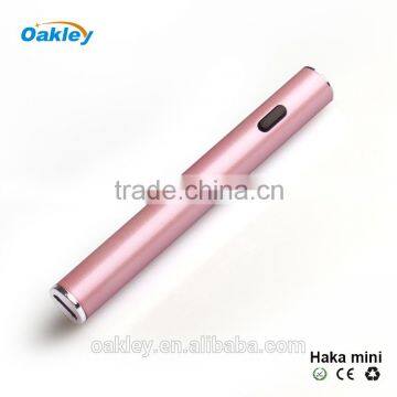 Slim appearance rechargable electronic cigarette battery mini haka battery