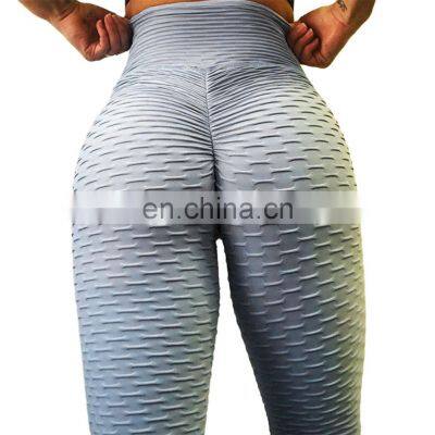 Ladies Colorful Fitness Tight, Jacquard Bubble Pants High Waist Booty Scrunch Yoga Pants Leggings/