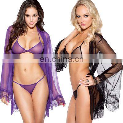 Women Sexy Lingerie Bodysuit Sexy Underwear 3 Piece Lace Teddy Strap Babydoll Sexy Lingerie