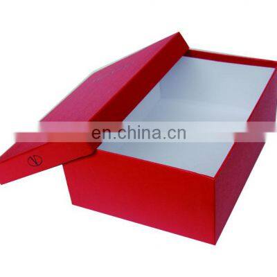 Luxury Design Logo Printed Paper Coat Grey Board Top and Bottom Two Pieces Paper Box for Shoes