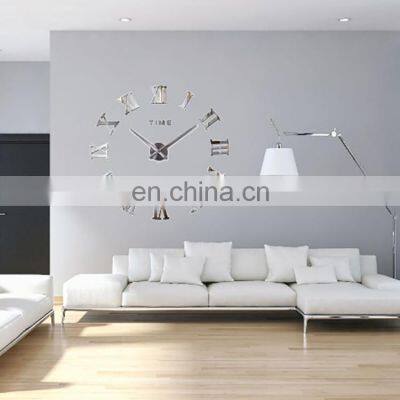 Large DIY Decorative Frameless 3d Home Office Roman Numerals Wall Sticker Clock Decals photo-5