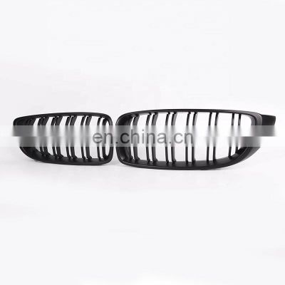 For BMW M3 M4 front grill double slat line Matt black replacement kindly grill for BMW F80 F82 F83 2014-IN