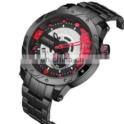 Gohuos UV2009 Relogio Masculino Mens Quartz Watches Calendar Analog Sport Men Wrist Watch