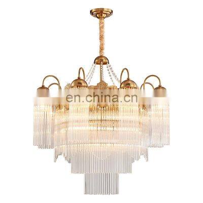 Big Crystal Pineapple Beads Chandelier Customized Project Pendant Lamp For Lobby