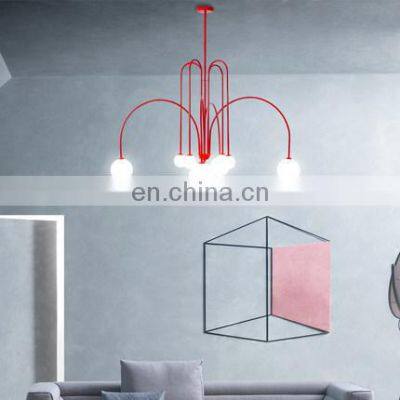Nordic LED Pendant Light Creative Bedroom Ceiling Chandelier Fashion Shape Design Lamp for Living Room Dinner Room