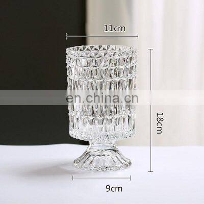 Wholesale Nordic Retro Creative High Foot Hydroponic Ornament Vase Flower Glass & Crystal Vases For Wedding Supplies photo-5