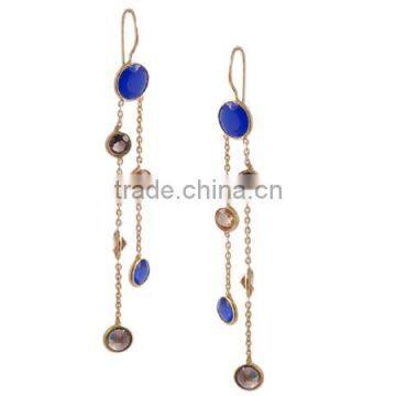 Pendant earring multi stone