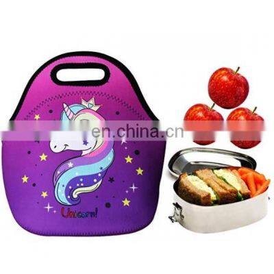 Unicorn Lunch Bag Insulated Neoprene Lunch Box Waterproof Tote Bags