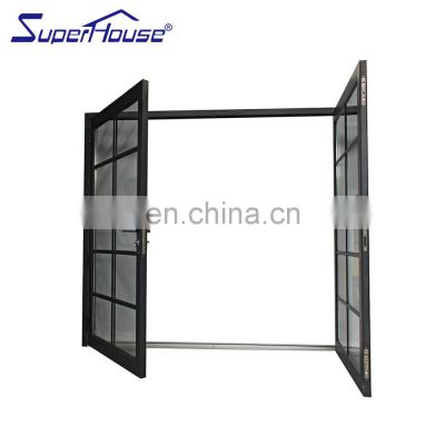 Popular Design Aluminium Glass Swing  door with Grids