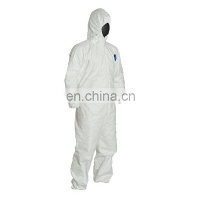 coverall hazmat suit safety clothing breathable coveralls clean room  with shoe cover and hood