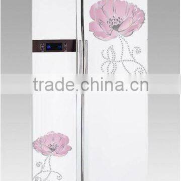 Home use Luxurious colorful Side by side no frost refrigerator