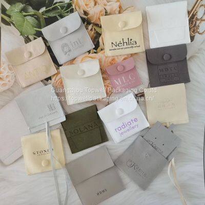 Personalized 100pcs Jewelry Velvet Pouches Bags For Earings Rings Neckalce Jewelry Packaging photo-4