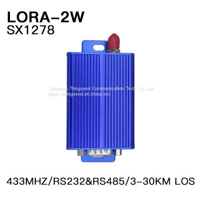 2W 433MHz LoRa SX1278 rf Transmitter Receiver Wireless rf Module rs232 rs485 UART LoRa Modem Long Range 450 mhz rf Transceiver