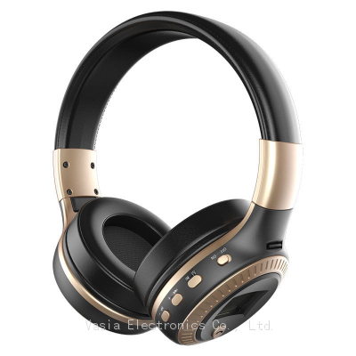 Noise Cancelling High Bass Wireless Stereo Bluetooth 5.0 Headphones with Mic TF Slot and FM Radio