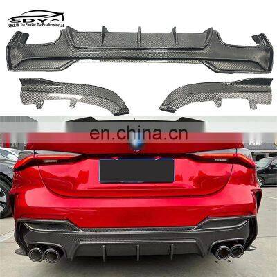 G22 G23 3D Style High Quality Carbon Fiber Rear Diffuser Rear Bumper Lip Rear Spoiler Splitter For BMW 4 Series G22 G23