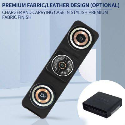 3 in 1 Foldable Wireless Charging Pad Magnetic Fast Charging for Apple Watch and Headphones Wireless Charger
