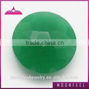 synthetic jade stone faceted glass gems