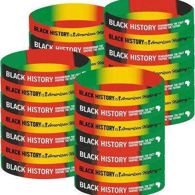 Supplier Custom Black History Month US Canada February Social Activities Waterproof Durable Soft Comfortable Silicone Bracelets photo-6