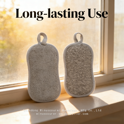 Non-Scratch Polishing Cloth Household Cleaning Scrubber Sponge photo-5