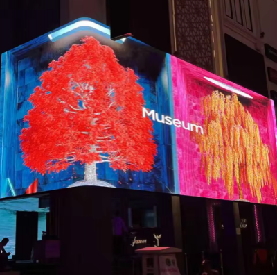Outdoor Fixed Trade Exhibition Booth Display Screen With Curved LED Screen
