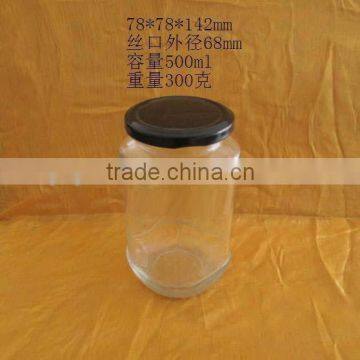 500ml storage glass bottle, 17oz empty glass bottle