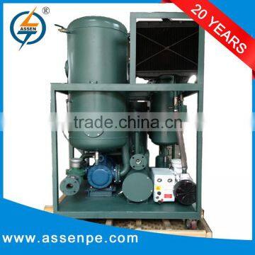 High efficiency turbine oil purification