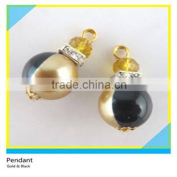 Glass Crystal Pendant Sew on Clear Chaton Mix Green Plastic Bacll Round 14mm Diameter photo-5