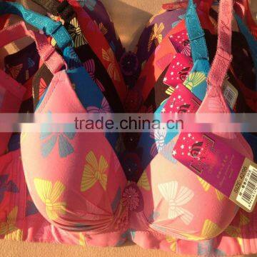 1.24USD 100 Designs 36-42 D Cup Factory Quotation For High Quality Big Size Flower Push Up Bras/Lady Underwear (gdwx294)