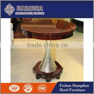 New product moden wooden round column fancy coffee table                        
                                                                                Supplier's Choice