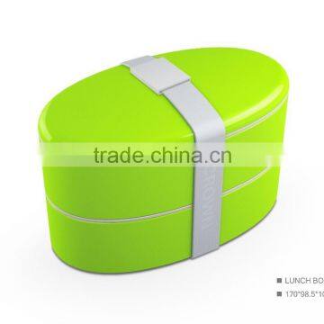 Various types of two tier stackable bento boxes as dish container