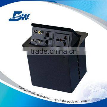 BW-T651 Multimedia Connection Panel Desk VGA/Pop Up Power Socket For Meeting Table photo-3