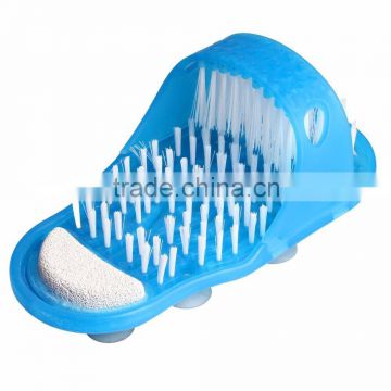 New Foot Scrubber Brush Massager Clean Blue Slippers