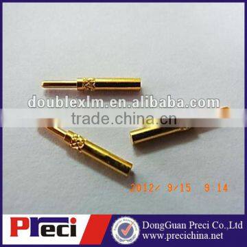 M12 male brass gold plated electronic computer contactor pin