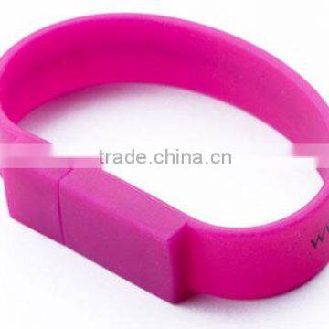 Bulk items silicone wristband usb pen drive logo printing