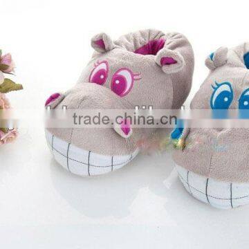 Plush slippers/plush hippo slippers/hippo plush slippers