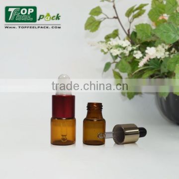 3ml 5ml 10ml Cosmetic Amber Glass Dropper Bottle