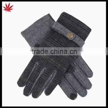 Ladies Cheap Touch Finger Fashion Woolen Gloves With Belt photo-2