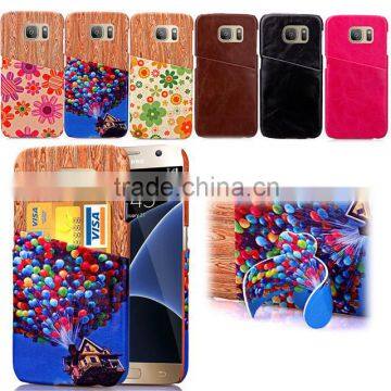 luxury PU leather back Phone Cover Case for Samsung galaxy s7