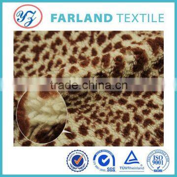 Warm Bedding Set Fabric Leopard Printed Sherpa Fleece Fabric for Art Quilt,blanket photo-3