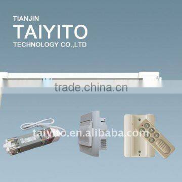 remote control flat-open electric curtain motor system/motorized curtain with remote