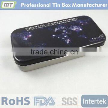 rectangular metal underwear package tin case