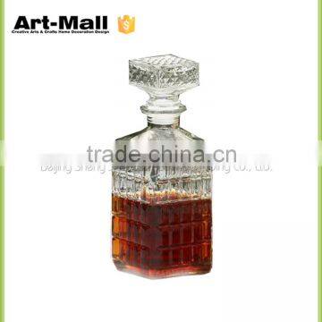 New arrival factory directly selling crystal square vodka glass bottle