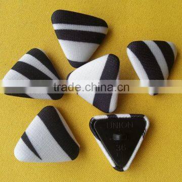 Triangle Shape Fabric Covered Shank Button -- F1506 photo-2