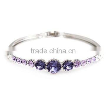 High Quality Latest Fashion Style Purple CZ Diamond Bracelet