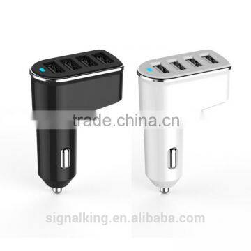 Free Sample Wholesale Car Charger 12V Car Battery Charger 5.2A 4-Port USB smart phone charger