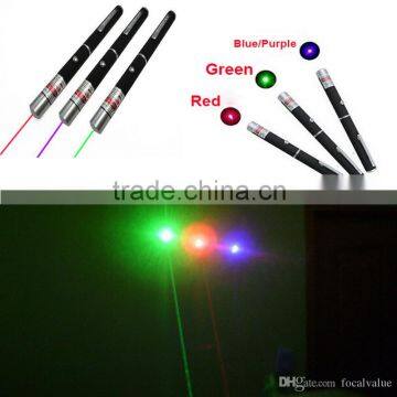 Powerful 5mW 532nm 650nm 405nm 455nm Green Blue Purple Red Light Lights Beam Laser Pointer Pen Pens Pointers Lasers