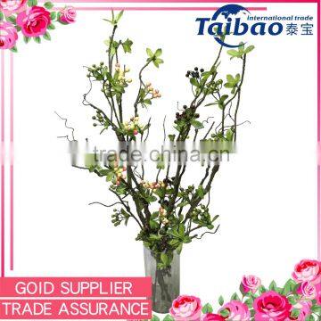 Party decoration real looking long stem artificial dry cherry tree branches