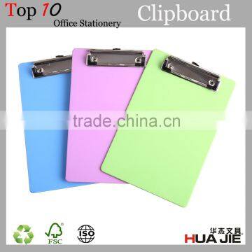 hot sale A4 plastic clipboard with metal clip file folder